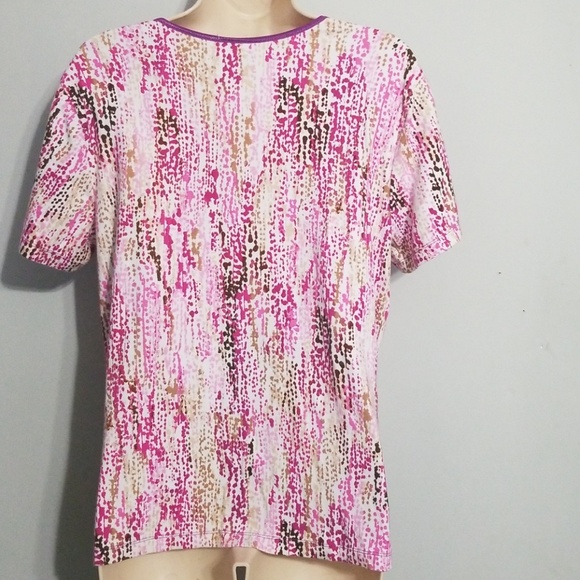 JM collection women's multi color blouse - Picture 5 of 8